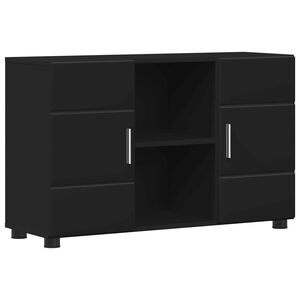 vidaXL Strani &scaron;al FLORIN Črna 88,5 x 30,5 x 55,5 cm Konstruiran les