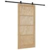 vidaXL Drsna vrata ORKDAL 93 x 202 cm Inženirski les Naravna in črna