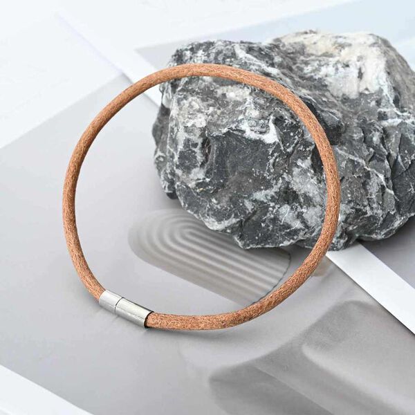 vidaXL Usnjena vrvica Rjava &Oslash;5 mm x 50 m Usnje