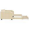 vidaXL Izvlečna dnevna postelja s predali krem 90x200 cm blago