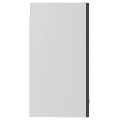 vidaXL Visoka omarica visok sijaj siva 29,5x31x60 cm iverna plošča