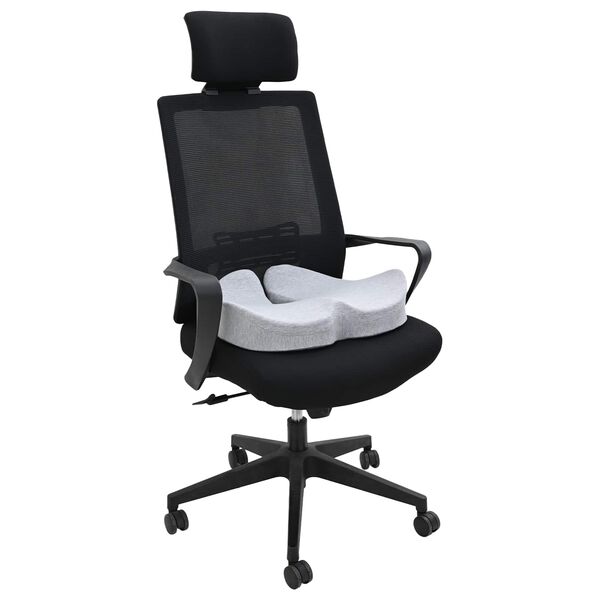 vidaXL Blazina za sedež Svetlo siva 50 x 43 x 10 cm Spominska pena