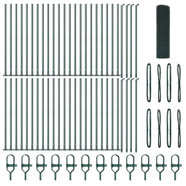 vidaXL Steber ograje. Zelena 100 x 0,8 m (16 x 16 mm mreža)