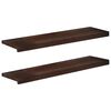 vidaXL Stopnice 2 kos 100 x 30 x 2 cm Temno rjava Trda bukovina