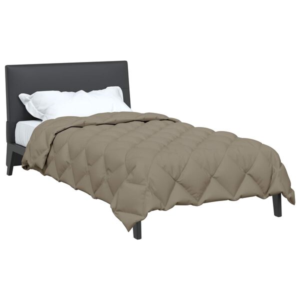 vidaXL Zimska posteljnina Svetlo siva 200 x 135 cm Mikrovlakna