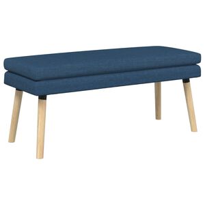 vidaXL Dvojna klop Modra 110 x 40 x 47 cm Blago