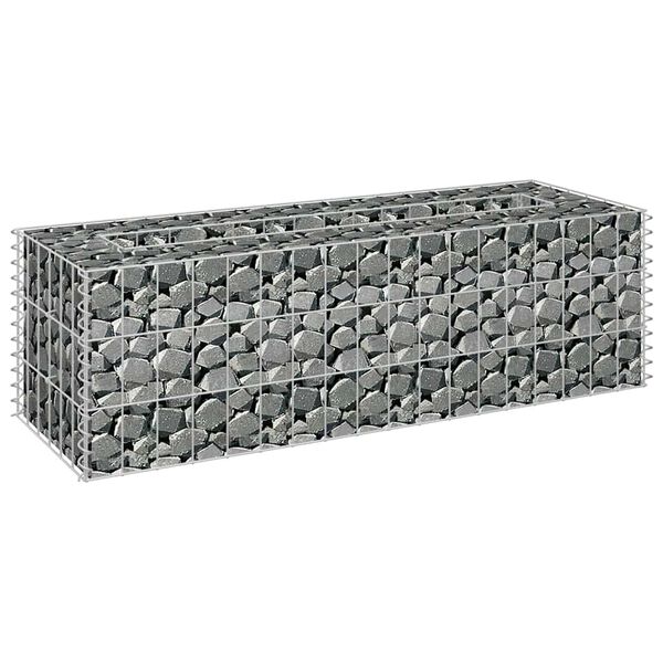 vidaXL Visoka greda gabion pocinkano jeklo 90x30x30 cm