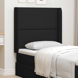 vidaXL U&scaron;esni vzglavnik Črna 80 x 16 x 4 cm blago