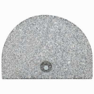vidaXL Podstavek za senčnik granit 10 kg zaobljen sive barve