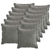 vidaXL Prevleka za blazino 12 pcs HOUTEN Temno siva 45 x 45 cm