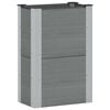 vidaXL Vrtna visoka greda Siva 50 x 30 x 72 cm WPC in aluminij