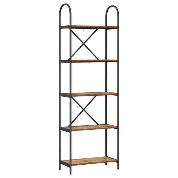 vidaXL Knjižna polica Star les 60 x 30 x 183 cm Konstruiran les