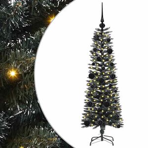 vidaXL Umestno božično drevo Zelena 120 cm PVC, plastika in jeklo