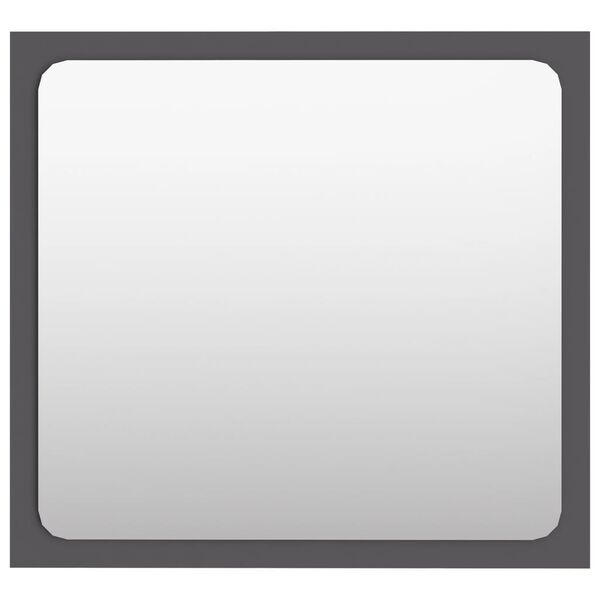 vidaXL Kopalniško ogledalo sivo 40x1,5x37 cm iverna plošča