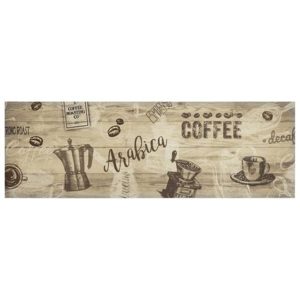 vidaXL Kuhinjska preproga pralna coffee rjava 60x180 cm žamet
