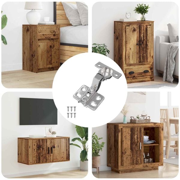 vidaXL Tečaj 12 pcs Nikljeva 85 x 52,5 x 9,5 mm elezo