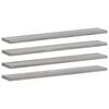 vidaXL Stenske police 4 kosi siva sonoma 60x10x1,5 cm inženirski les