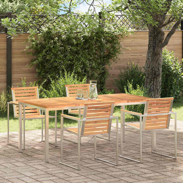 vidaXL JedilnaMiza Rjava 180 x 90 x 75 cm Trden tikov les