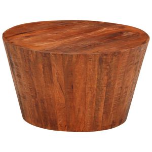 vidaXL Klubska mizica &Oslash; 52x30 cm trden neobdelan les manga