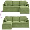 vidaXL Kavč Svetlo zelena 198 x 134 x 80 cm Žamet