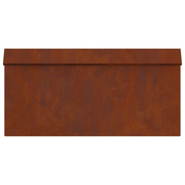 vidaXL Ograja za polže Rjav 50 x 3,5 x 25 cm Vremensko odporno jeklo