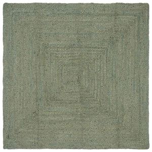 vidaXL Preproge za povr&scaron;ine Pravokotna Olivno zelena 160 x 160 cm Juta