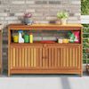 vidaXL Vrtna konzolna mizica 110x35x75 cm trden akacijev les
