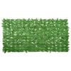 vidaXL Balkonsko platno z zelenim listjem 200x100 cm