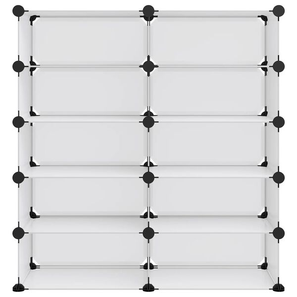 vidaXL Stojalo za čevlje prozorno 84x32x88,5 cm PP