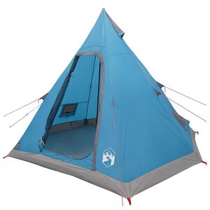 vidaXL 3 oseba Modra 185T poliester s PU premazom