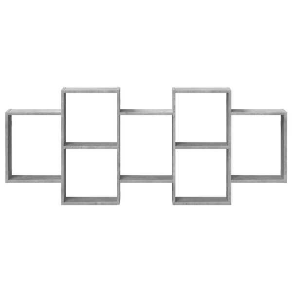 vidaXL Stenska polica betonsko siva 159x18x65 cm inženirski les