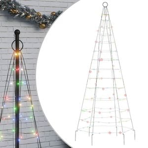 vidaXL LED božično drevo 200 LED barvita 180 cm