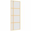vidaXL Drsna vrata zlata 76x205 cm mat ESG steklo in aluminij