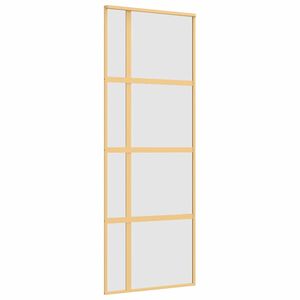 vidaXL Drsna vrata zlata 76x205 cm mat ESG steklo in aluminij