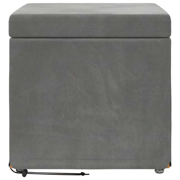 vidaXL Stolica Temno siva 41 x 41 x 40 cm Samet in Umetno Leseno