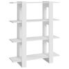 vidaXL Knjižna omara/pregrada bela 100x30x123,5 cm