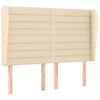 vidaXL Vzglavje z u&scaron;esi krem 147x23x118/128 cm blago
