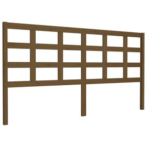 vidaXL Posteljno vzglavje medeno rjavo 185,5x4x100 cm trdna borovina