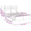vidaXL Postelja s shranjevanjem z vzglavjem Sonoma hrast 150 x 200 cm