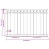vidaXL Ograjni panel Assen jeklo 1,7x1 m črna