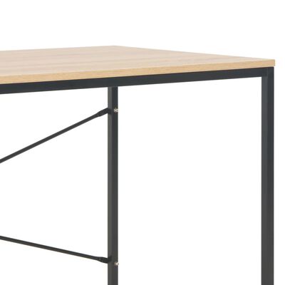 vidaXL Računalniška miza črna in hrast 120x60x70 cm