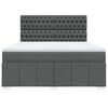vidaXL Box spring postelja z vzmetnico temno siva 180x200 cm blago