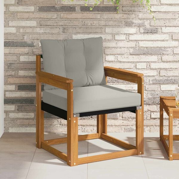 vidaXL Zunanja garnitura za sedenje Masivno akacijevo les in Textilene