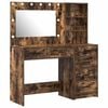 vidaXL Toaletna mizica 2 kos Rjava 78,5 x 41 x 135 cm Inženirski les