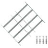 vidaXL Varnostna re&scaron;etka za okna z 4 prečkami 3 pcs 430-740 mm