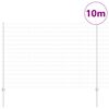 vidaXL Ograja s stebrom srebrna 1,5 x 10 m Jeklo