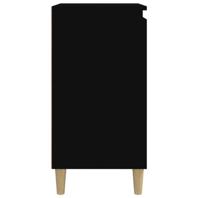 vidaXL Nočna omarica črna 40x35x70 cm inženirski les
