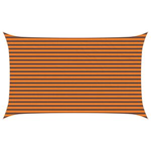 vidaXL Sončno platno Oranžna in Rjava 5 x 3 m 100% poliester Oxford