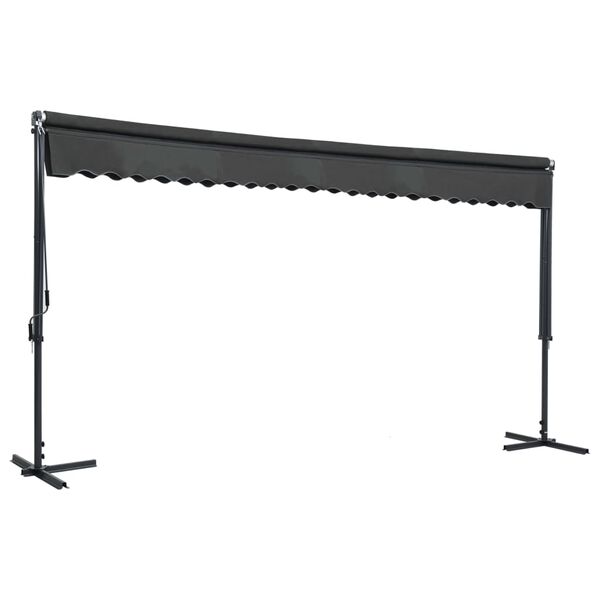 vidaXL Prostostoječa tenda 500x300 cm antracitna