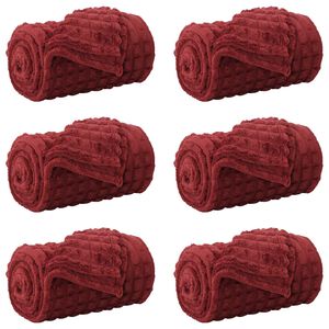 vidaXL Obloge 6 kos Bordeaux rdeča 270 x 240 cm 10.04 kg Flis